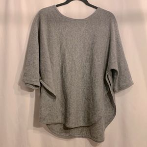 Gray cashmere top